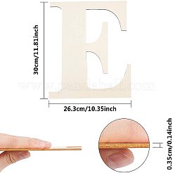 Letter E Shape Unfinished Wood Slices&nbsp;DIY-GA0001-13