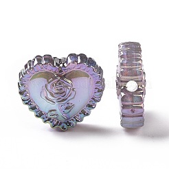 UV Plating Rainbow Iridescent Acrylic Beads&nbsp;X-OACR-E007-03