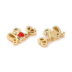 Brass Enamel Pendants&nbsp;KK-P207-002G-RS