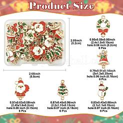 30Pcs 5 Styles Christmas Alloy Enamel Links&nbsp;FIND-FS0004-93