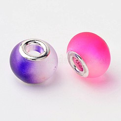 Two Tone Glass European Beads&nbsp;GPDL-Q011-M2