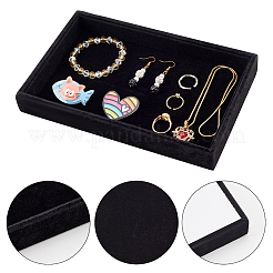 Rectangle Velvet Jewelry Trays for Earring&nbsp;ODIS-WH0017-063