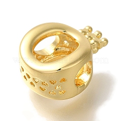 Rack Plating Brass European Beads&nbsp;KK-U019-05G