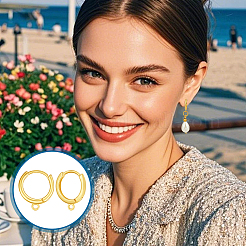 1 Pair 925 Sterling Silver Hoop Earring Findings&nbsp;STER-PH0004-91G