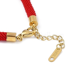 Ion Plating(IP) 304 Stainless Steel ID Bracelets for Women&nbsp;BJEW-K254-20G-02