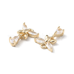 Brass Pave Cubic Zirconia Charms&nbsp;KK-G462-09KCG