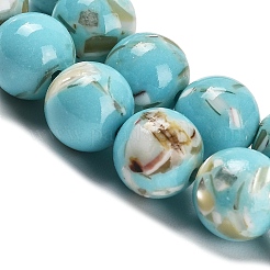 Assembled Synthetic Stone and Trochus Shell Beads Strands&nbsp;X-G-B128-08C-06