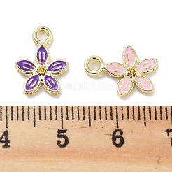 Rack Plating Alloy Enamel Charms&nbsp;PALLOY-F311-01G