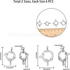 304 Stainless Steel Smooth Surface Spring Ring Clasps&nbsp;STAS-UN0001-02P