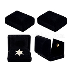 Plastic Cover with Velvet Brooch Packing Boxes&nbsp;VBOX-WH0012-07A