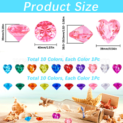 20Pcs 20 Styles Plastic Cabochons&nbsp;KY-SP0001-27