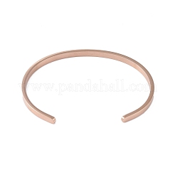 Adjustable 304 Stainless Steel Open Cuff Bangles for Women&nbsp;BJEW-R314-01