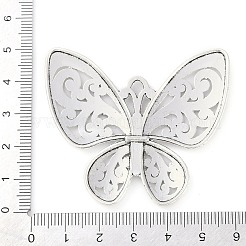 Tibetan Style Alloy Filigree Butterfly Pendants&nbsp;TIBEP-S282-AS-LF