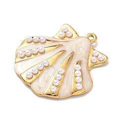 304 Stainless Steel Enamel with ABS Plastic Imitation Pearl Pendants&nbsp;STAS-Z184-09G