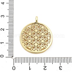 Brass Micro Pave Cubic Zirconia Pendants&nbsp;KK-L228-33G