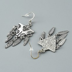 Bohemia Alloy Geometry Dangle Earrings for Women&nbsp;EJEW-WH0004-48C