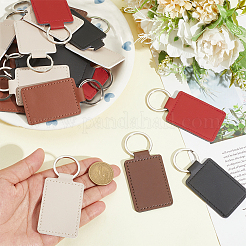 30Pcs 5 Colors PU Keychains&nbsp;KEYC-CL0001-30