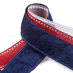 9 Yards 3 Styles Independence Day Polyester & Polycotton Ribbons Sets&nbsp;SRIB-A015-02A-04