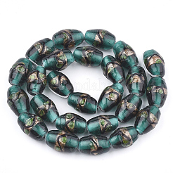Handmade Gold Sand Lampwork Beads&nbsp;LAMP-T006-01C