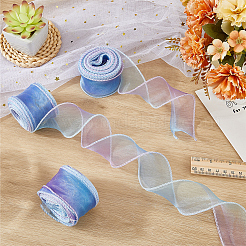 3Rolls Polyester Organza Ribbons&nbsp;SRIB-CY0001-37A