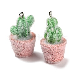 Flocky Opaque Resin Pendants&nbsp;RESI-C064-03