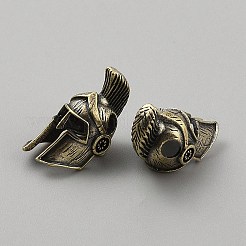 Helmet Brass Beads&nbsp;FIND-WH0436-82A