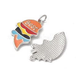 Alloy Enamel Split Pendants&nbsp;FIND-H047-05P-02