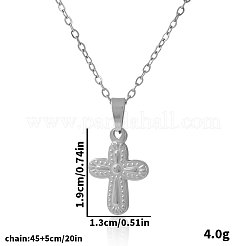 304 Stainless Steel Religion Cross Pendant Necklaces for Women&nbsp;GI0584-1