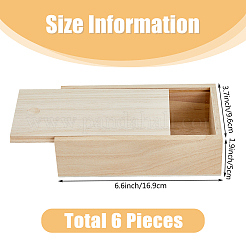 Rectangle Unfinished Wood Gift Storage Box&nbsp;CON-WH0094-38A