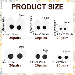 2 Bags Felt Craft Doll Eye&nbsp;FIND-FG0005-47