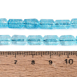 Crackle Transparent Glass Beads Strands&nbsp;GLAA-N068-05A-04
