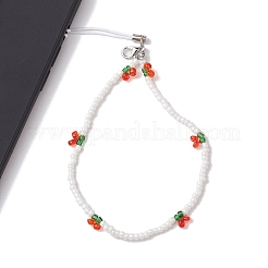 Glass Seed Mobile Straps&nbsp;HJEW-JM01898