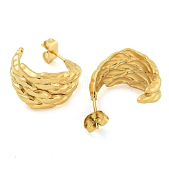 PVD Vacuum Plating 304 Stainless Steel Stud Earrings for Women&nbsp;EJEW-S227-34G
