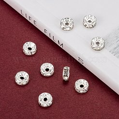 Brass Grade A Rhinestone Spacer Beads&nbsp;RB-A014-Z8mm-01S