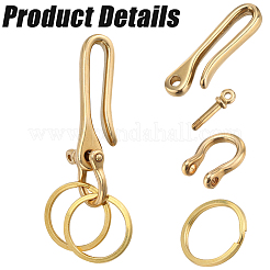 1PC U-Shaped Brass Key Hook Shackle Clasps&nbsp;KK-CP0001-05C