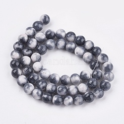 Natural White Jade Beads Strands&nbsp;X-G-H1627-8MM-2