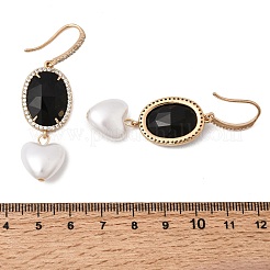 Brass Micro Pave Cubic Zirconia Dangle Earrings&nbsp;EJEW-G471-10G-02