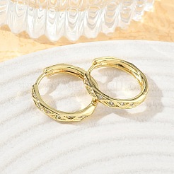 Brass Micro Pave Cubic Zirconia Hoop Earrings&nbsp;KK-CBA30C7-05G