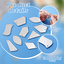 Triangle/Polygon/Rectangle/Horse Eye/Rhombus Acrylic Connector Charms&nbsp;MACR-PH0001-85B