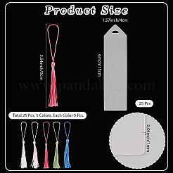 25Pcs Arrow Transparent Blank Acrylic Bookmarks&nbsp;DIY-CP0012-47
