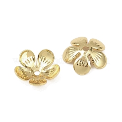 5-Petal Flower Brass Bead Caps&nbsp;KK-F921-11G