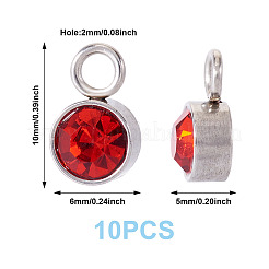 10Pcs Glass Rhinestone Charms&nbsp;STAS-TA0003-26B