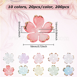 200Pcs 10 Colors Resin Bead Caps&nbsp;FIND-DR0001-40