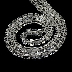 Faceted Cube Shaped Crystal Glass Beads Strands&nbsp;GLAA-F008-F01