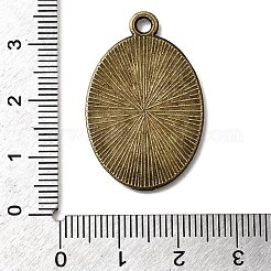 Oval Alloy Pendant Cabochon Settings&nbsp;PALLOY-N0088-21AB-NF