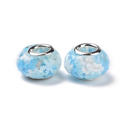 Transparent Resin European Rondelle Beads&nbsp;RPDL-P005-01P-16