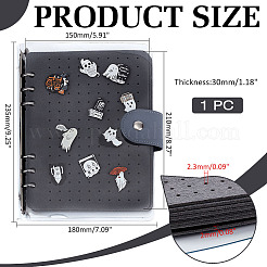 Felt Brooch Storage Loose-leaf Binder Notebook Albums with PVC Plastic Cover&nbsp;AJEW-WH0752-009