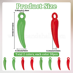 60Pcs 2 Colors Alloy Enamel Pendants&nbsp;ENAM-SC0005-94