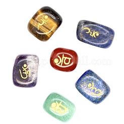 Natural Gemstone Tumbled Stone with Engraved Sanskrit&nbsp;PW-WG5DDC3-01