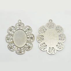 Alloy Pendant Cabochon Settings&nbsp;X-PALLOY-CJX88-P-LF